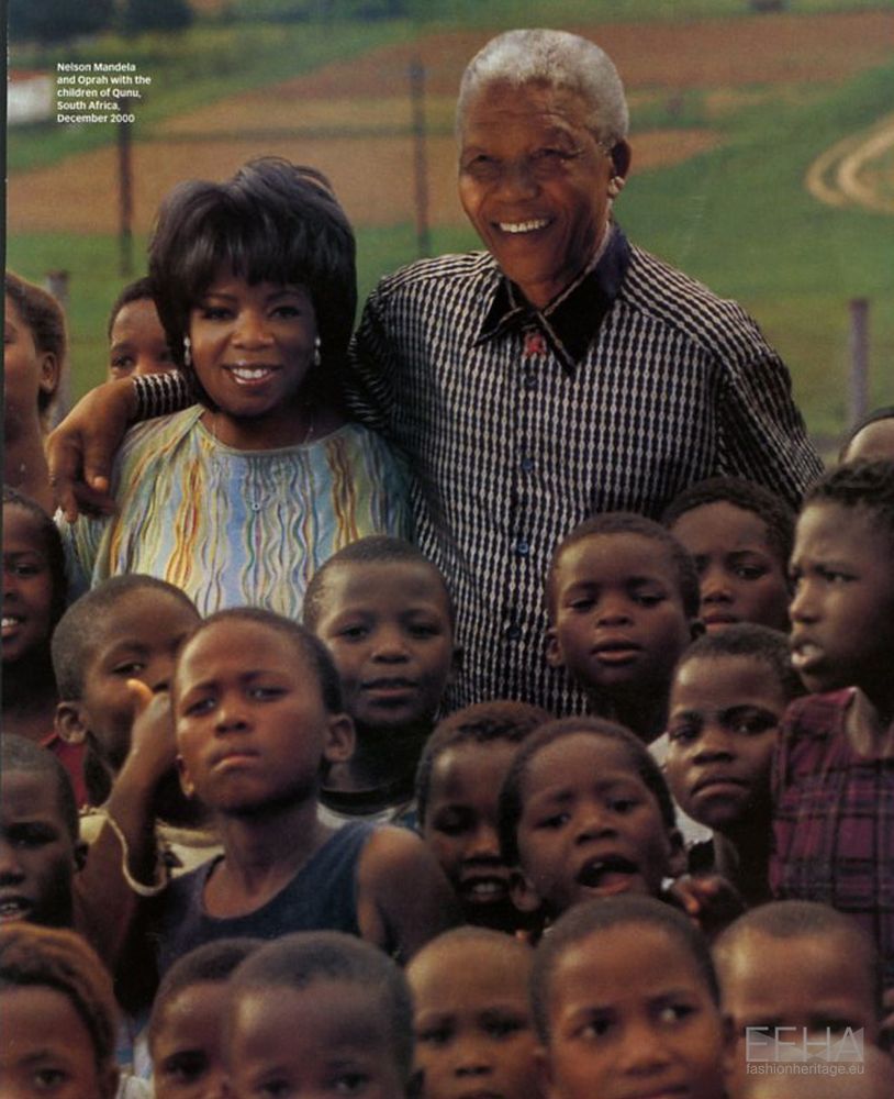 Archivio Missoni - Oprah Winfrey in pullover Missoni near Nelson Mandela